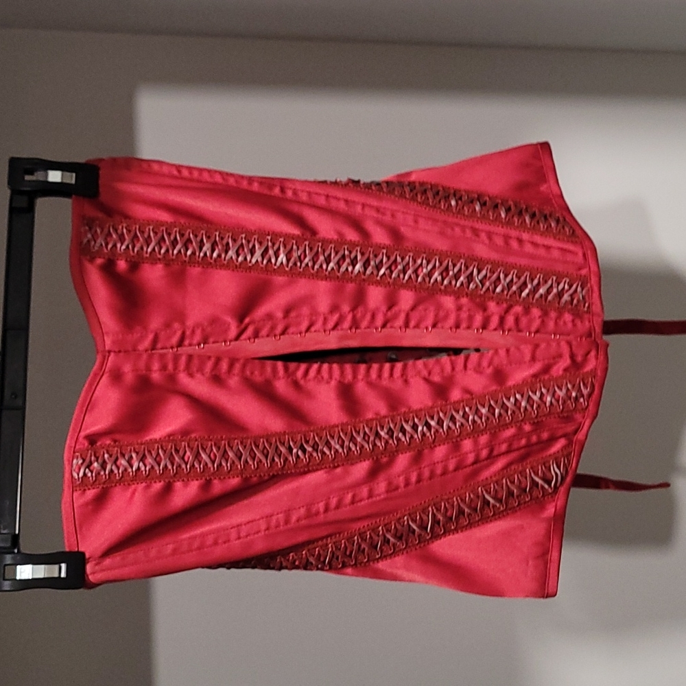 Red bustier